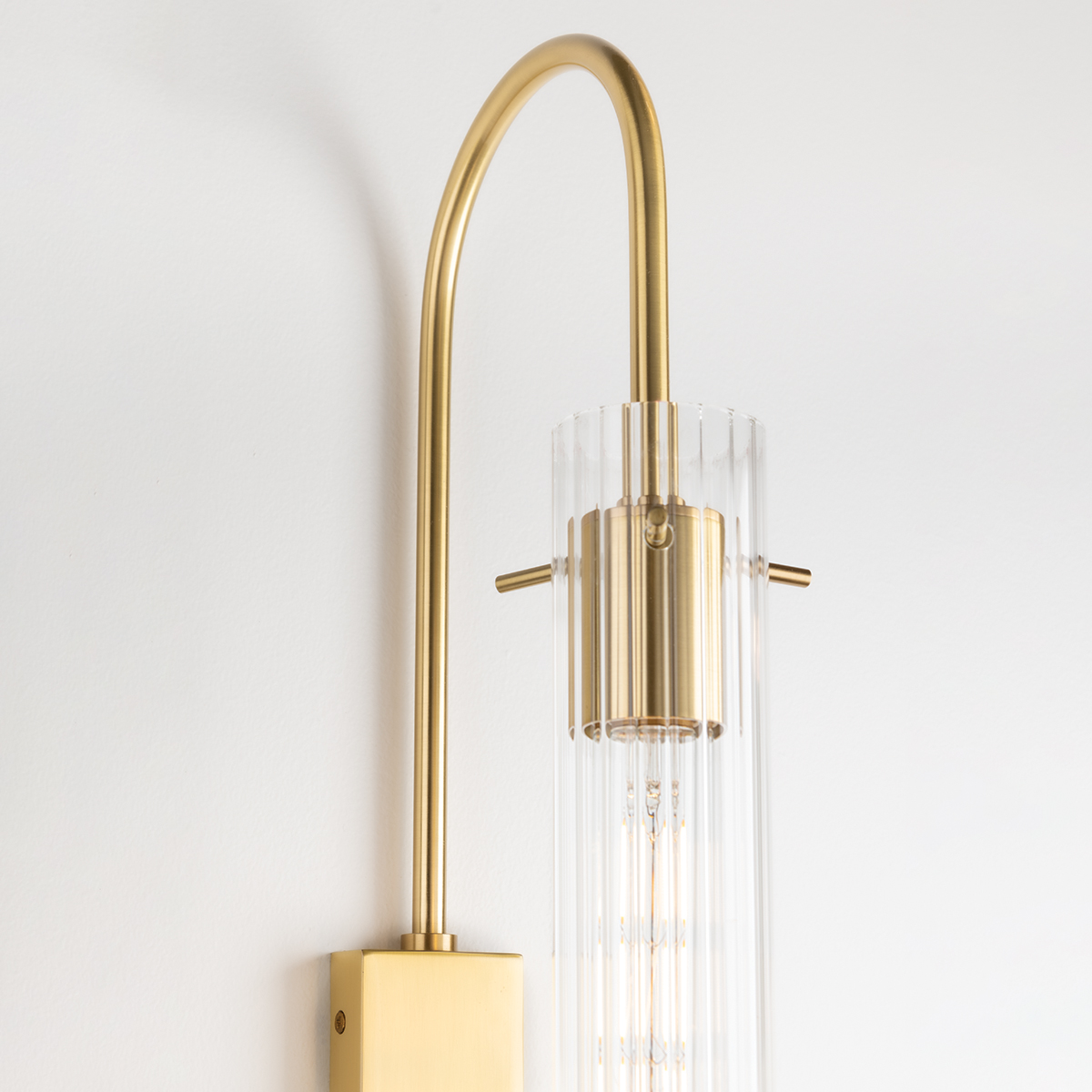 mitzi brass sconce