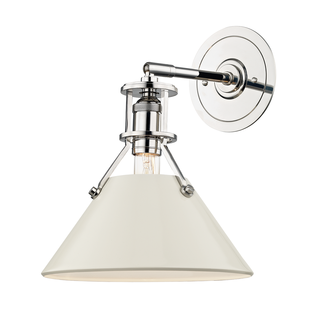 Hudson Valley Lighting MDS351-AGB/LFG Painted No.2-1 Light Pendant 9.5 Inches Wide by 9.25 Inches High Leaf Green Shade Options