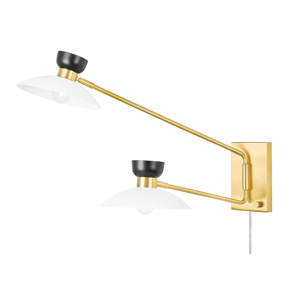 2 light plug in sconce