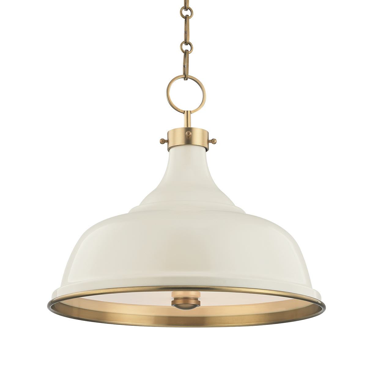 Hudson Valley Lighting MDS351-AGB/LFG Painted No.2-1 Light Pendant 9.5 Inches Wide by 9.25 Inches High Leaf Green Shade Options